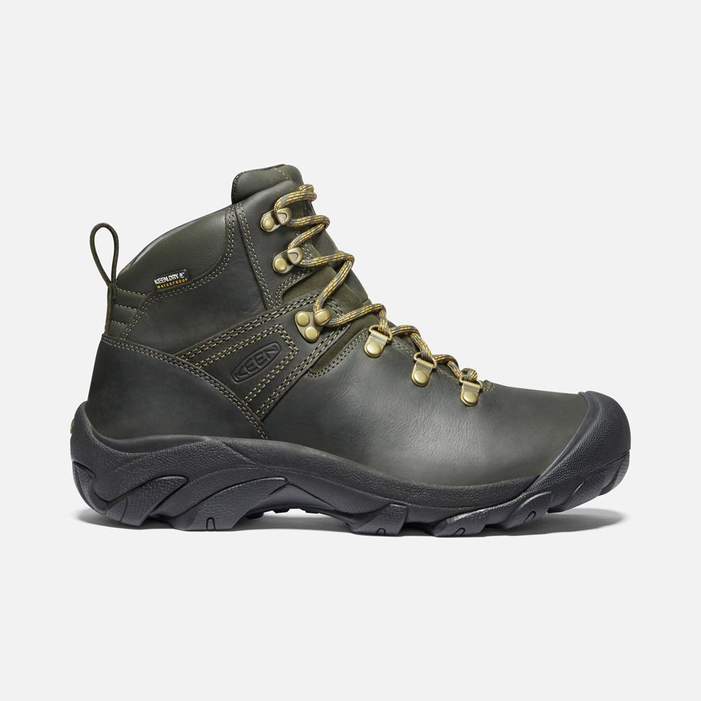 Bottes de Randonnée Keen Homme Vert Olive/Noir | Pyrenees | BOGZU-6378